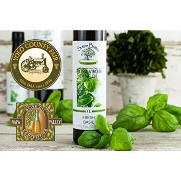 Fresh Basil Infused Extra Virgin Olive Oil for Gourmet Cooking