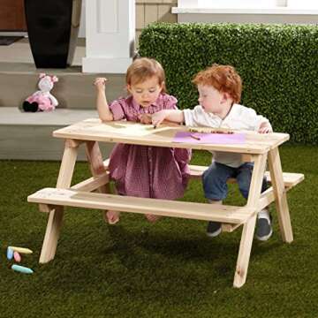 Children's Wooden Picnic Table for Outdoor Fun