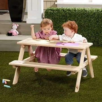 Children's Wooden Picnic Table for Outdoor Fun