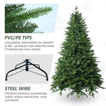8 FT Artificial Christmas Tree with 2639 Branch Tips