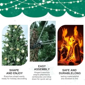 8 FT Artificial Christmas Tree with 2639 Branch Tips