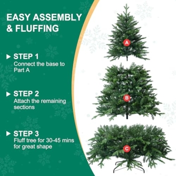 8 FT Artificial Christmas Tree with 2639 Branch Tips