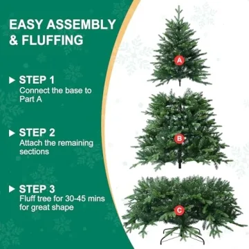 8 FT Artificial Christmas Tree with 2639 Branch Tips