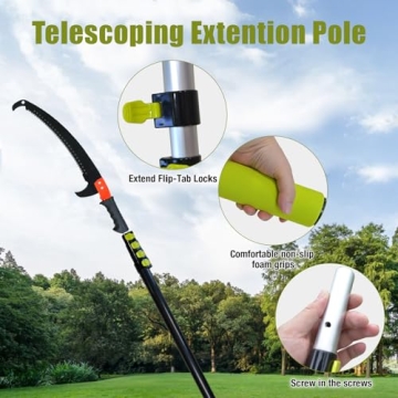 Scalebelly 7-25 FT Telescoping Pole Saw for Easy Tree Trimming