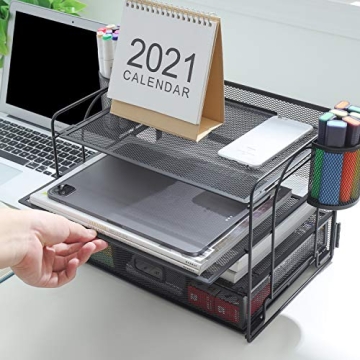 Marbrasse 4-Trays Desktop Organizer for Home Office