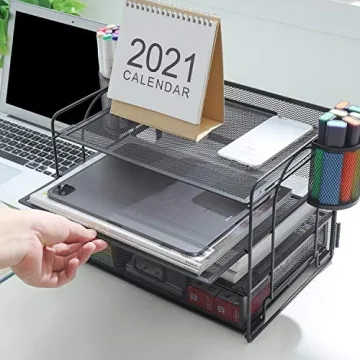 Marbrasse 4-Trays Desktop Organizer for Home Office