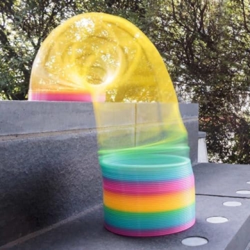 Jumbo Rainbow Coil Spring for Fidgeting and Fun