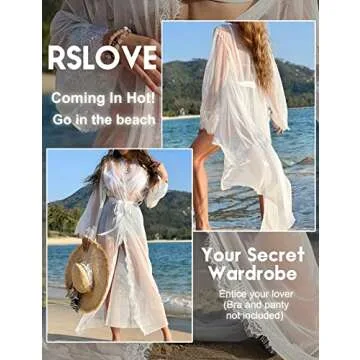 Elegant RSLOVE Lace Robe for Women - Sexy & Comfortable