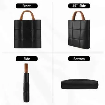 Stylish CANBOX Puffer Woven Tote - Versatile PU Leather Bag