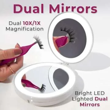 Zadro 4.5" LED Travel Mirror with 10X Magnification