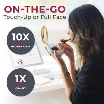 Zadro 4.5" LED Travel Mirror with 10X Magnification