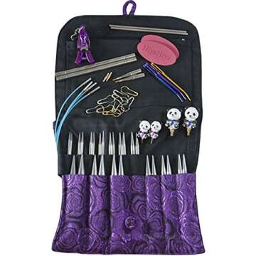 HiyaHiya Sharp Limited Edition Interchangeable Needle Set (Stainless Steel, 4 Inch, 13 Tips, Colors Vary)