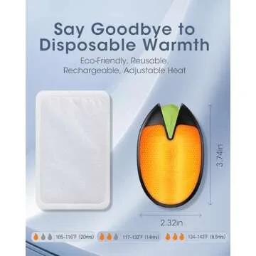 Hand Warmers Rechargeable, 2 Pack, 6000mAh Magnetic Electric Handwarmers, 20Hrs Long Heating USB Pocket Heater, Gifts for Christmas Men Women, Fishing, Golf, Hunting, Camping, Travel