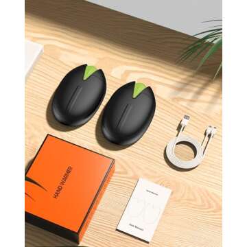 Hand Warmers Rechargeable, 2 Pack, 6000mAh Magnetic Electric Handwarmers, 20Hrs Long Heating USB Pocket Heater, Gifts for Christmas Men Women, Fishing, Golf, Hunting, Camping, Travel