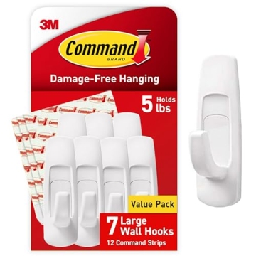Command Large Utility Hooks for Damage-Free Hanging Solutions