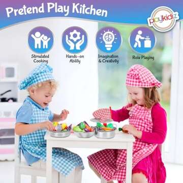 Playkidz Stainless Steel Toy Cookware Set for Kids