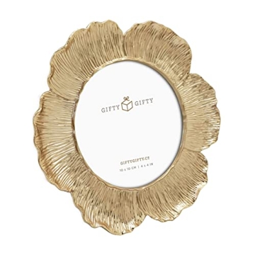 GIFTY GIFTY Gold Floral Photo Frame for Home Decor
