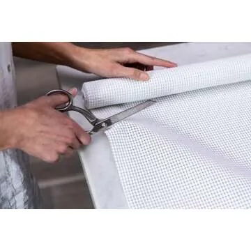 EasyLiner Select Grip Shelf Liner for Drawers & Cabinets - Easy to Install & Cut to Fit - Non Slip Non Adhesive Grip Shelf Liner for Kitchen Drawers, Bathroom, Pantry - 20 in. x 24 ft. - White