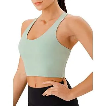 JOYSPELS Women's Medium Support Criss-Cross Sports Bra