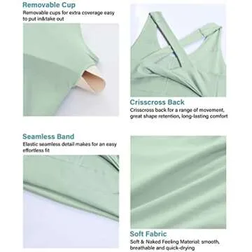 JOYSPELS Women's Medium Support Criss-Cross Sports Bra