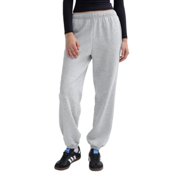 PUMIEY Women's Heather Grey Joggers - Stylish Casual & Workout Sweatpants