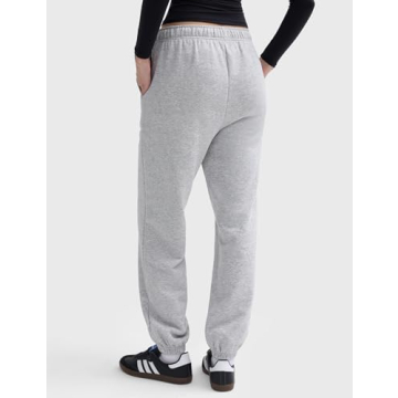 PUMIEY Women's Comfy Heather Grey Joggers for Casual Use
