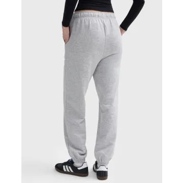 PUMIEY Women's Comfy Heather Grey Joggers for Casual Use