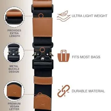 LIV3D Travel Belt for Luggage - Adjustable and Trendy - Luggage Strap for Bag Attachment Carrying Bag - Effortless Travel - Travel Smarter with Airport, Train Travel Accessories