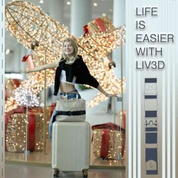 LIV3D Travel Belt for Luggage - Adjustable and Trendy - Luggage Strap for Bag Attachment Carrying Bag - Effortless Travel - Travel Smarter with Airport, Train Travel Accessories