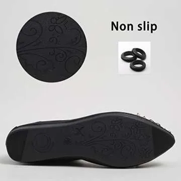 Stylish Black Flats with Bow Rhinestones - Foldable Comfort