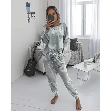 PRETTYGARDEN Women's Tie Dye Two Piece Tracksuit
