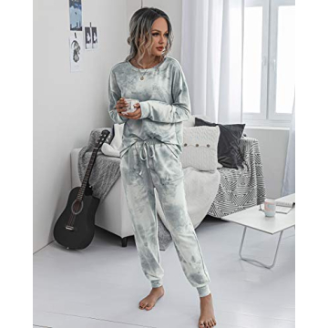 PRETTYGARDEN Women's Tie Dye Two Piece Tracksuit