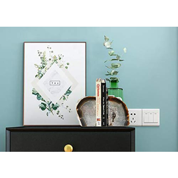 JIC Gem Natural Geode Bookends Decorative Agate Bookends Holders