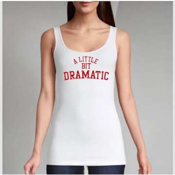 A Little Bit Dramatic Shirt, A Little Dramatic Tank top, Mean Girls Shirt, by Velvet Apparel (Small,...