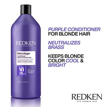 REDKEN Color Extend Blondage Color Depositing Purple Shampoo | For Blonde Hair | Neutralizes Brassy Tones In Blonde Hair | With Salicylic Acid | 33.8 Fl Oz