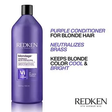 REDKEN Color Extend Blondage Color Depositing Purple Shampoo | For Blonde Hair | Neutralizes Brassy Tones In Blonde Hair | With Salicylic Acid | 33.8 Fl Oz