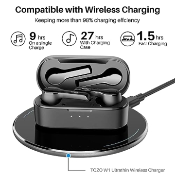 TOZO T9 Wireless Earbuds Noise Cancellation Deep Bass IPX7