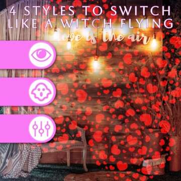 Lingvee Holiday Projector Light with Slides LED Projector Lights Outdoor Reflectors Waterproof Landscape Decorative Lighting Projection Lamp for Party(Valentine)