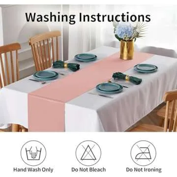 YUHX Pack of 10 Satin Table Runner 12 x 108 Inches Long, Rose Gold Table Runners for Wedding, Birthday Parties, Banquets Decorations（Rose Gold, 10 Pack）