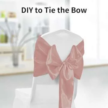 YUHX Pack of 10 Satin Table Runner 12 x 108 Inches Long, Rose Gold Table Runners for Wedding, Birthday Parties, Banquets Decorations（Rose Gold, 10 Pack）