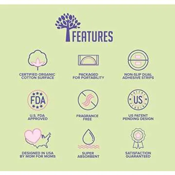 PureTree Organic Cotton Disposable Nursing Pads - for Breastfeeding (2 Boxes - 200 Pads)