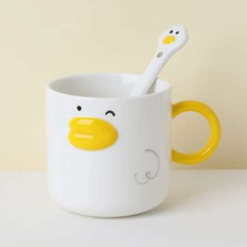 Cute Duck Coffee Mug - Fun 12oz Ceramic Tea Cup