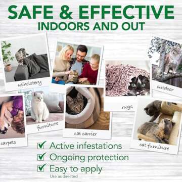 Vet's Best Flea and Tick Home Spray for Cats | Flea Treatment for Cats and Home | Plant-Based Formula | 96 Ounces Refill