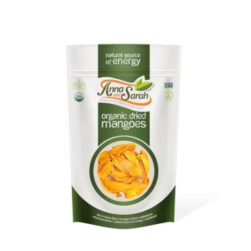 Anna and Sarah Organic Dried Mango, No Sugar Added, Premium Quality