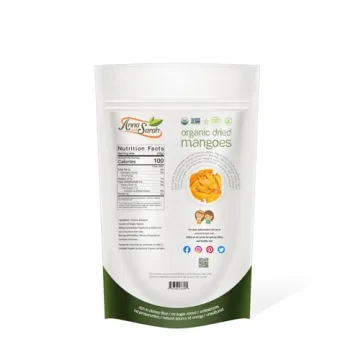 Anna and Sarah Organic Dried Mango, No Sugar Added, Premium Quality