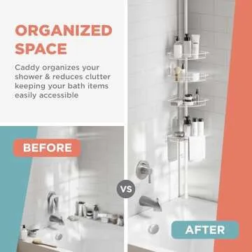 Versatile Zenna Home Tension Pole Shower Caddy