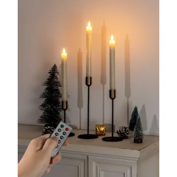 Homemory Flameless Taper Candles with Remote Timer