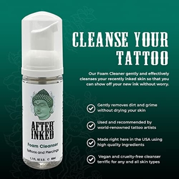 After Inked Tattoo Aftercare Lotion Foam Cleanser