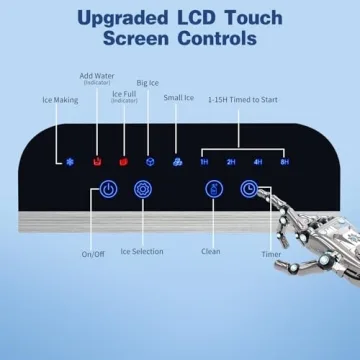 JINJUNYE Ice Maker Countertop 28Lbs/Day, 15H Timer, 9 Ice Cubes in 6 Mins, Self-Cleaning Portable Ice Makers 2 Size Bullet Cube, Ice Machine Maker with Scoop, for Home, Kitchen, Camping