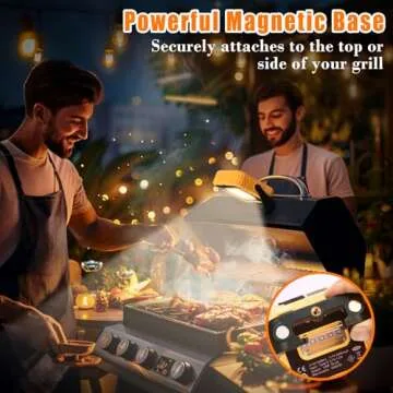 GRILL FORCE 2 Pack BBQ Light, Barbecue Grill Light, Outdoor Grill Light, Magnetic Grill Light, Recha...